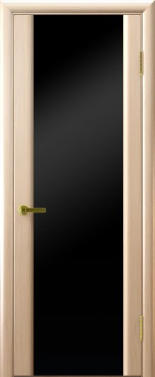 Межкомнатная шпонированная дверь Luxor Legend Синай 3 (стекло черное) Беленый дуб остекленная — фото 1